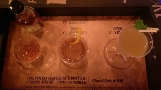 A few selected serves to highlight Bacardi 8.....the Old Cuban was particularly good